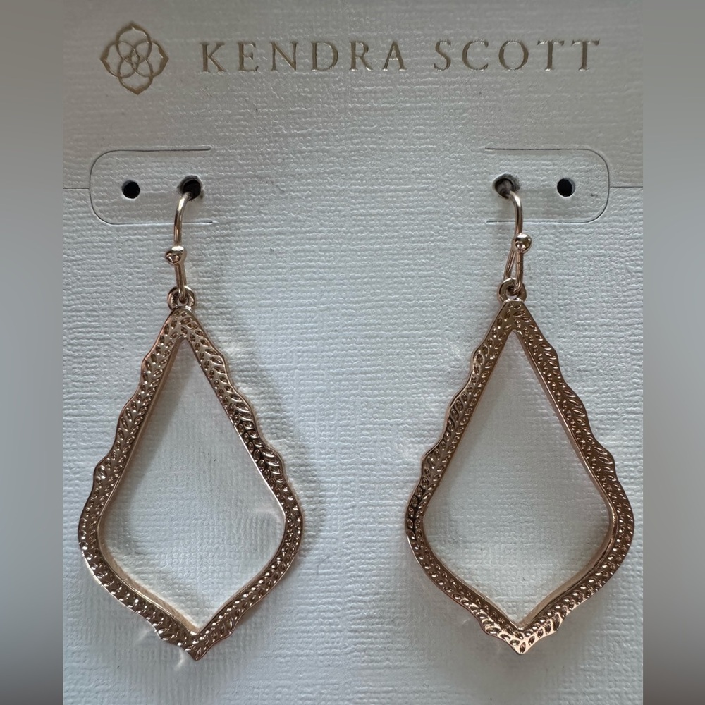 Kendra Scott Sophia Rose Gold Open Frame Earrings